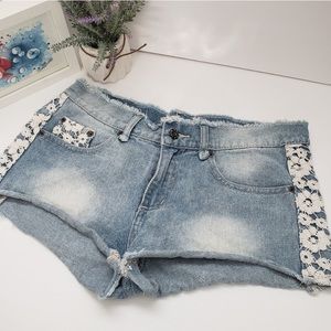 Dani Jean Shorts with White Lace
